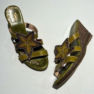 SpringStep Wedge Strappy Sandal Gardenia Size 40/9US. B61